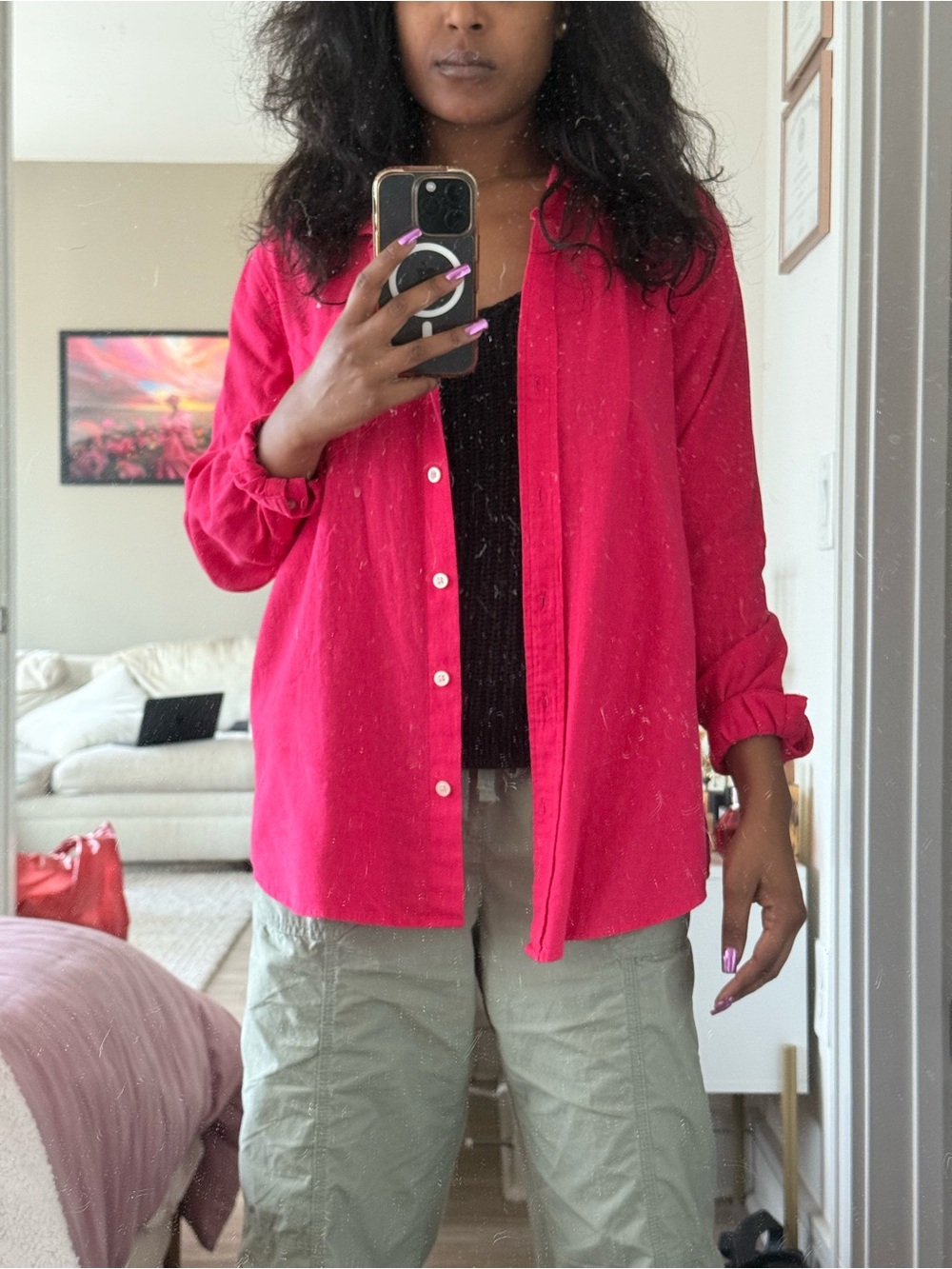 GAP Pink Button-Down Shirt